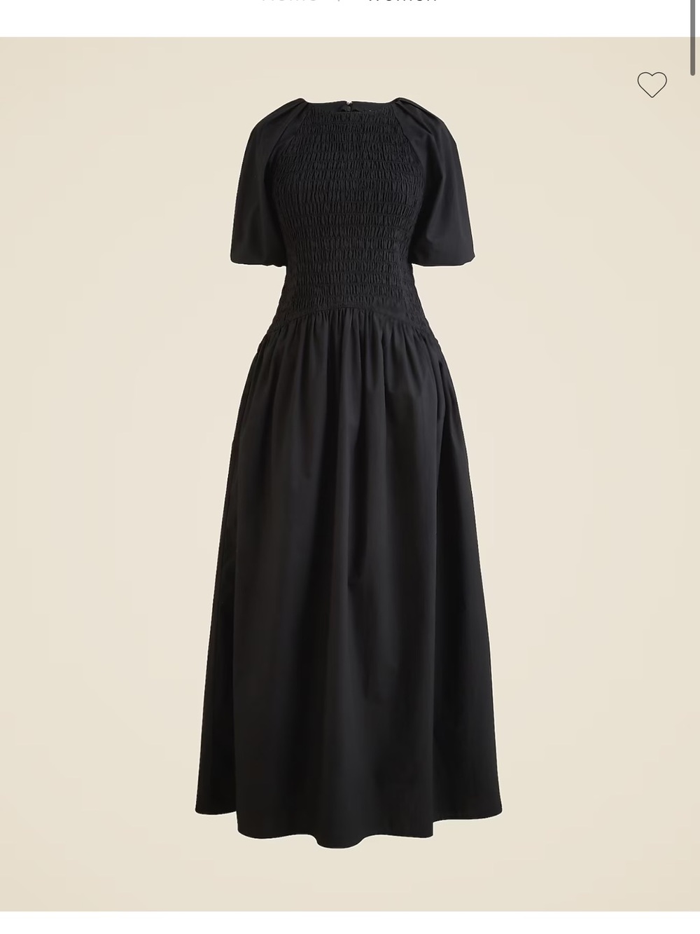 J.Crew Meadow dress in cotton poplin black medium